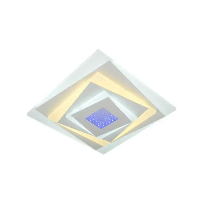 Lustra LED NIVARA RGB 3D 40W, lumina Rece/Calda/Neutra, Alb [3]