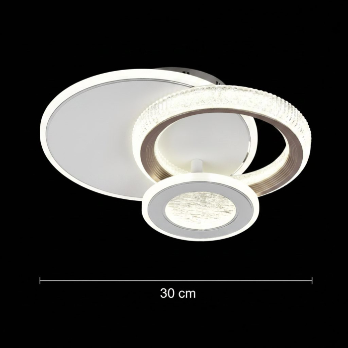 Lustra LED NYXORA 44W, 3 Cercuri, lumina Rece/Calda/Neutra, Alb [12]