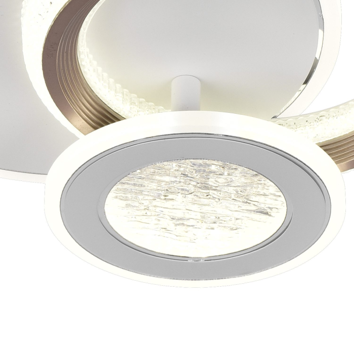 Lustra LED NYXORA 44W, 3 Cercuri, lumina Rece/Calda/Neutra, Alb [10]
