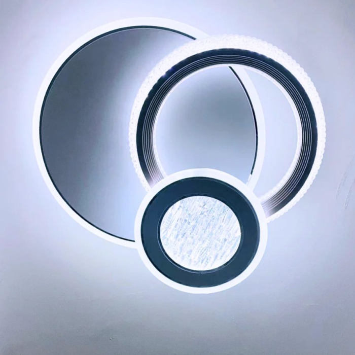 Lustra LED NYXORA 44W, 3 Cercuri, lumina Rece/Calda/Neutra, Alb [3]