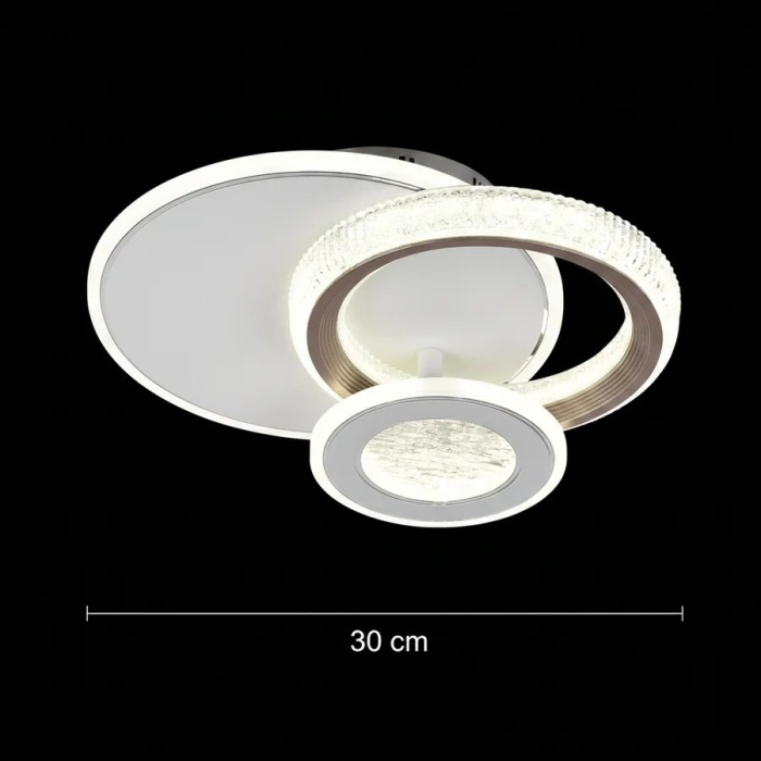 Lustra LED NYXORA 44W, 3 Cercuri, lumina Rece/Calda/Neutra, Alb [5]