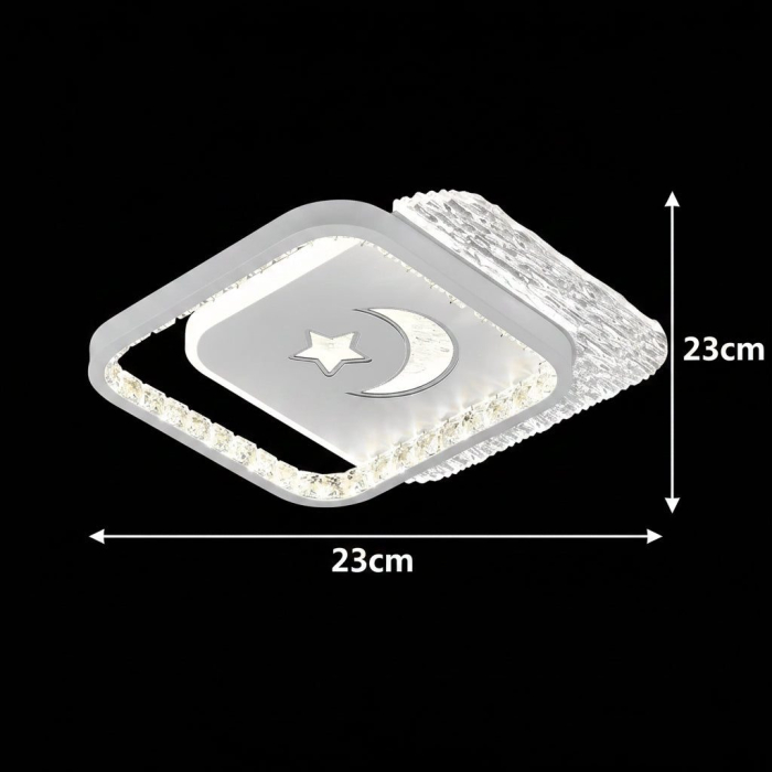 Lustra LED PERU 38W, 2 Patrate, lumina Rece/Calda/Neutra, Alb [12]
