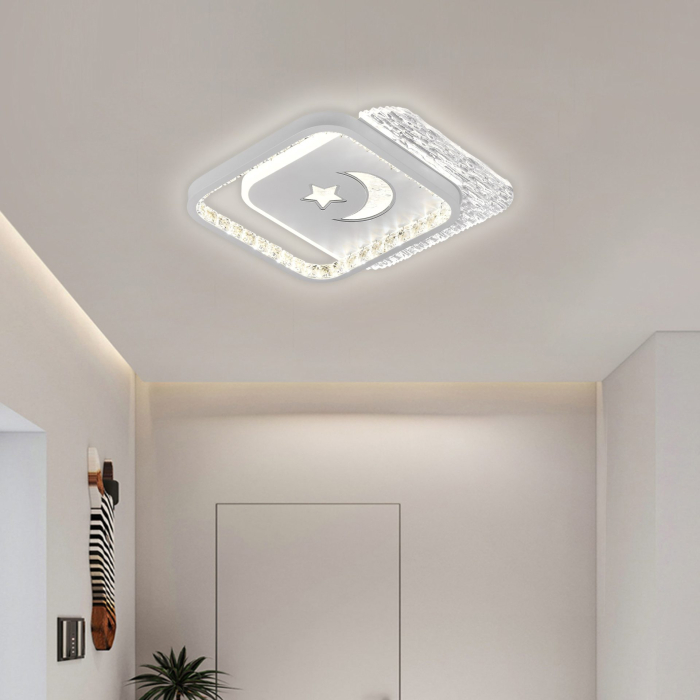 Lustra LED PERU 38W, 2 Patrate, lumina Rece/Calda/Neutra, Alb [7]