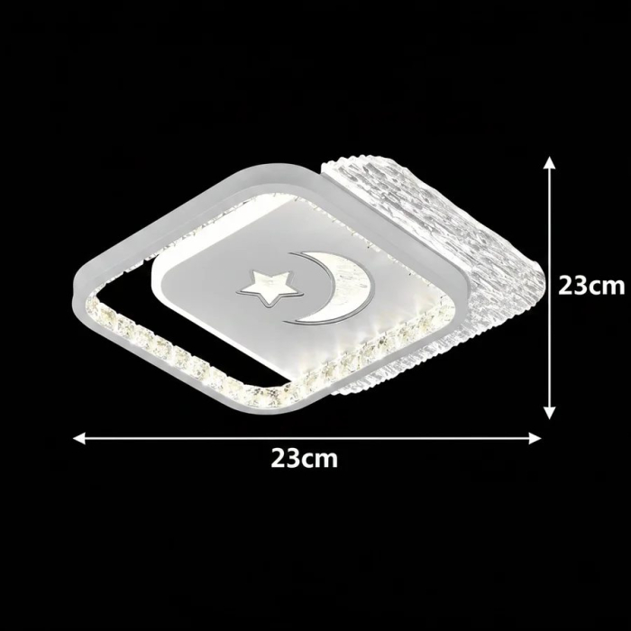 Lustra LED PERU 38W, 2 Patrate, lumina Rece/Calda/Neutra, Alb [6]