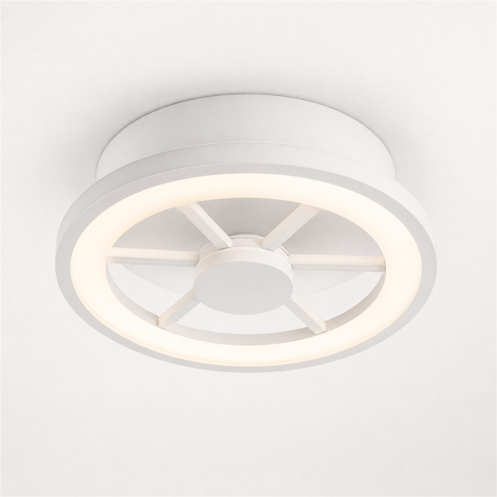 Lustra LED ROUE, 27W, Diametru 20cm, Lumina Calda/Neutra/Rece, Alb, Metal si Acril [8]