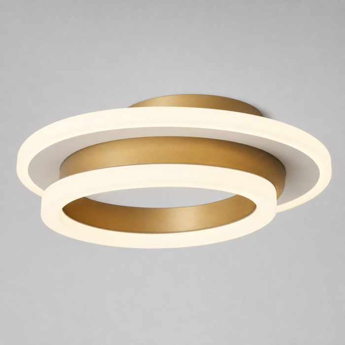 Lustra LED SOLENA ROTONDA 21W, Diametru 20cm, lumina Rece/Calda/Neutra, Alb Auriu [6]