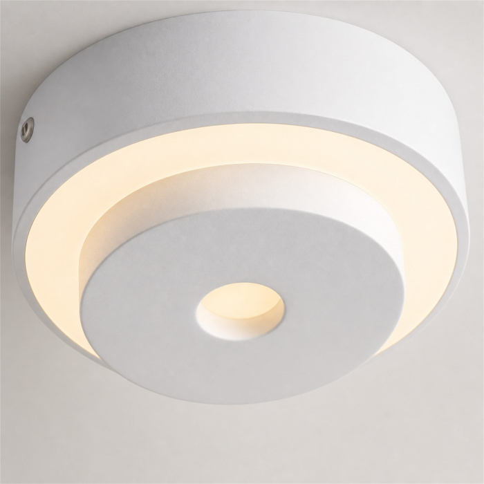 Lustra LED TIRE, 29W, Diametru 19cm, Lumina Calda/Neutra/Rece, Alb, Metal si Acril [6]