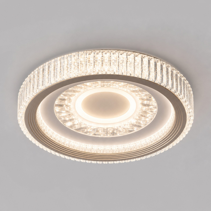 Lustra LED TIRE, 29W, Diametru 19cm, Lumina Calda/Neutra/Rece, Alb, Metal si Acril [10]