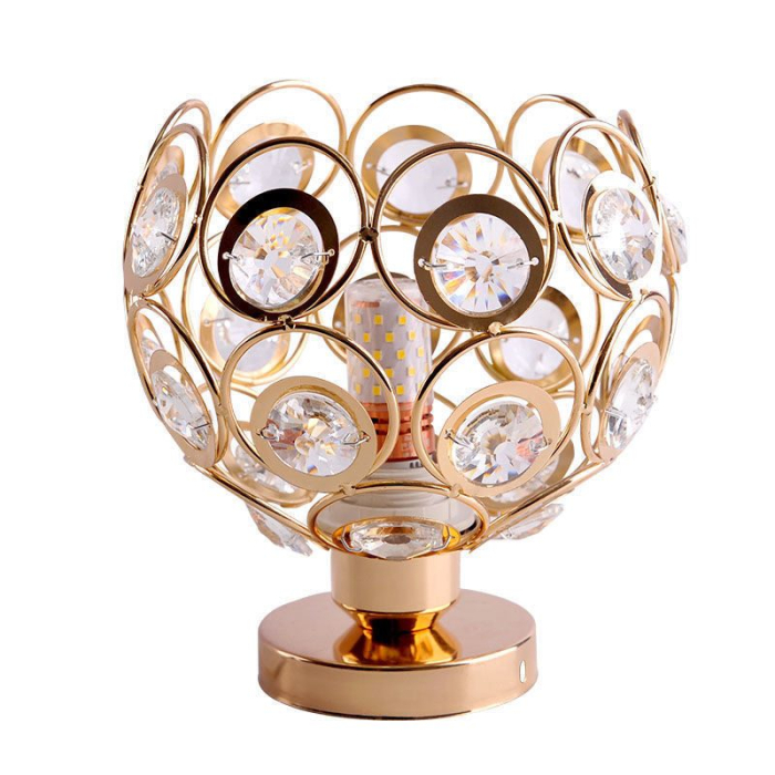 Lustra Vera, 1xE27, D17xH20cm, Auriu, Metal si Cristal [11]