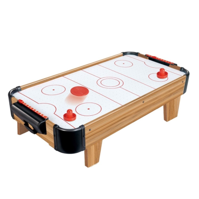 Masa Air Hockey Graffiti cu Picioare Scurte, Flippy, Lemn, 2 Pucuri, Tabela Scor, 2 Impingatoare, 76x38x21.5 cm, Maro [1]