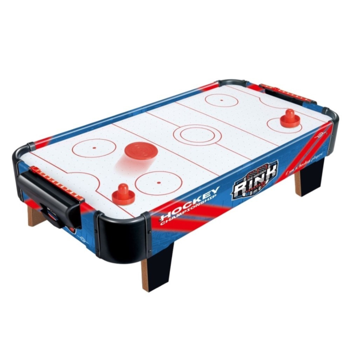 Masa Air Hockey Graffiti cu Picioare Scurte, Flippy, PVC, 2 Pucuri, Tabela Scor, 2 Impingatoare, 76x38x21.5 cm, Albastru [1]
