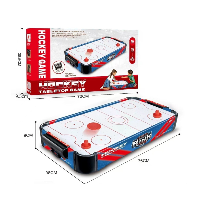 Masa Air Hockey Graffiti fara Picioare, Flippy, PVC, 2 Pucuri, Tabela Scor, 2 Impingatoare, 76x38x9 cm, Albastru [2]