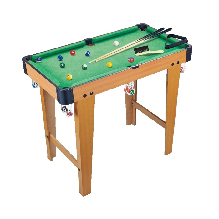 Masa de Biliard, Flippy, cu Picioare, +6 Ani, 74 x 63 x 40 cm, din Lemn/ABS, Maro/Verde [1]