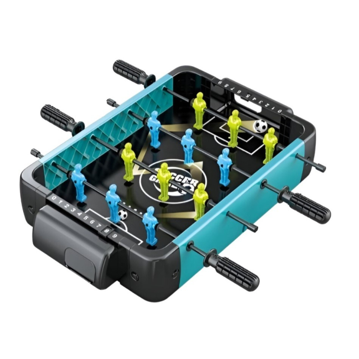 Masa de Fotbal cu Teren si 12 Jucatori Flippy, 4 Manere, 2 Mingi, cu Tablou Scor, din ABS, 36.5x22.5x6.6 cm, Design Multicolor, pentru Copii/ Adulti [1]