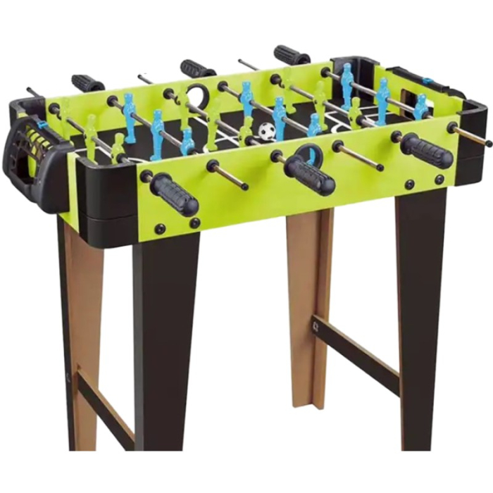 Masa de fotbal cu teren si 18 jucatori Flippy, 6 manere, cu Tablou Scor, din Metal si ABS, 70 x 59 x 64 cm, Design Multicolor, pentru copii/adulti, verde [1]