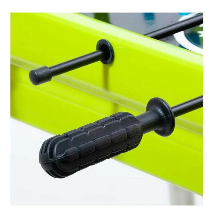 Masa de fotbal cu teren si 18 jucatori Flippy, 6 manere, cu Tablou Scor, din Metal si ABS, 70 x 59 x 64 cm, Design Multicolor, pentru copii/adulti, verde [5]