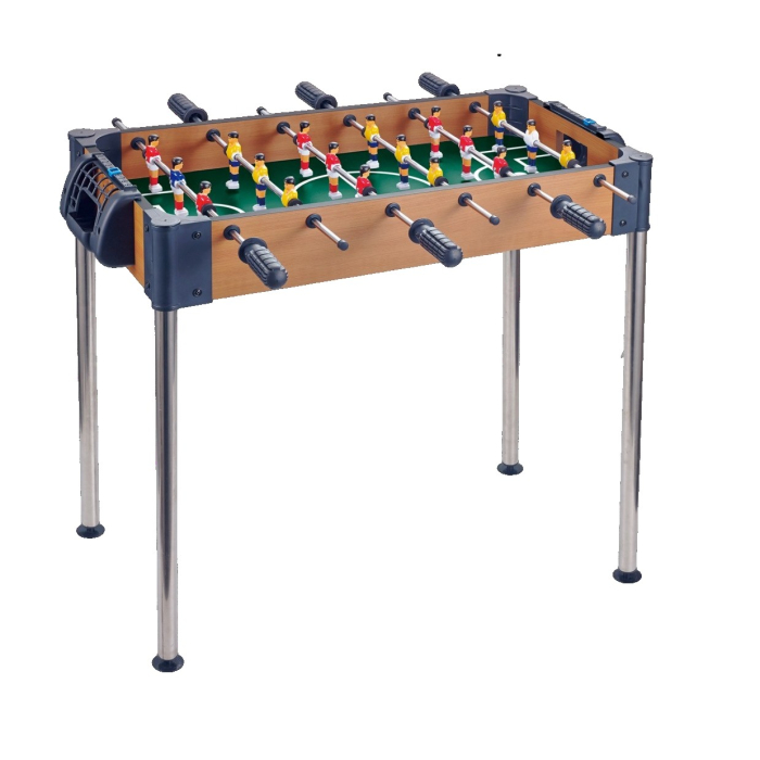 Masa de Fotbal, Flippy, cu Picioare Inalte, 6 Manere, Tablou de Scor, 62 x 8 x 35.5 cm, din Lemn/Otel si ABS, Maro [1]