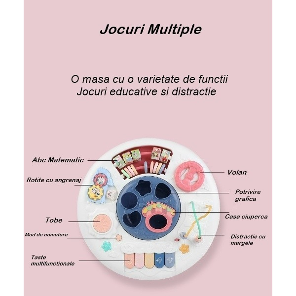 Masa educativa pentru copii cu accesorii, fara margini ascutite [3]