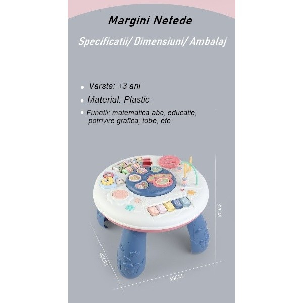 Masa educativa pentru copii cu accesorii, fara margini ascutite [4]