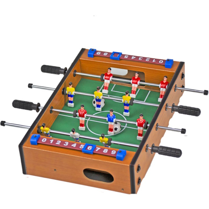 Mini Masa de Fotbal cu Teren si 12 Jucatori Flippy, 4 Manere, cu Tablou pentru Scor, din Metal, Lemn si ABS, 34.5 x 23 x 7 cm, pentru copii/adulti [1]
