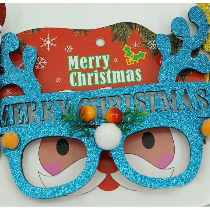 Ochelari petrecere de Craciun, Albastru, din Plastic si Poliester, Flippy [9]