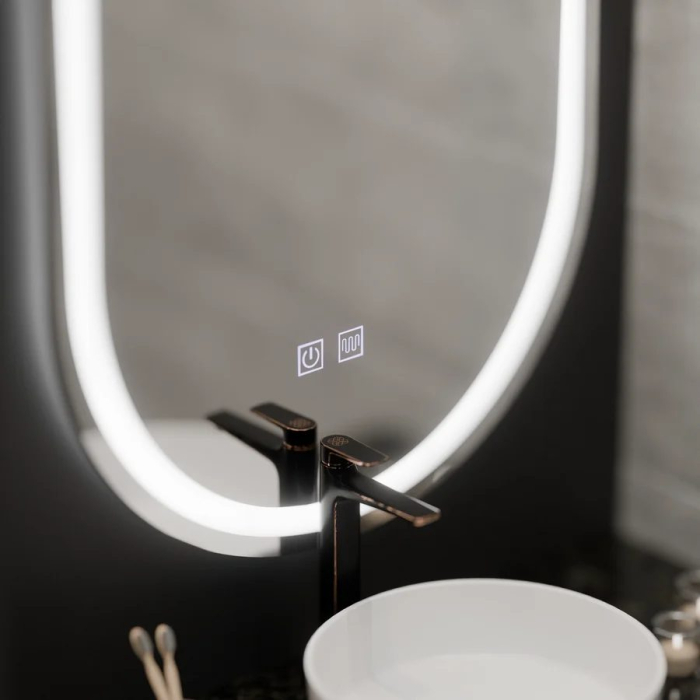 Oglinda LED Ovala, 45x65cm, Velara Touch, Sistem Dezaburire, Dimabila [2]