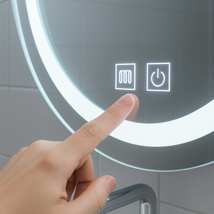 Oglinda LED Ovala, 45x65cm, Velara Touch, Sistem Dezaburire, Dimabila [9]