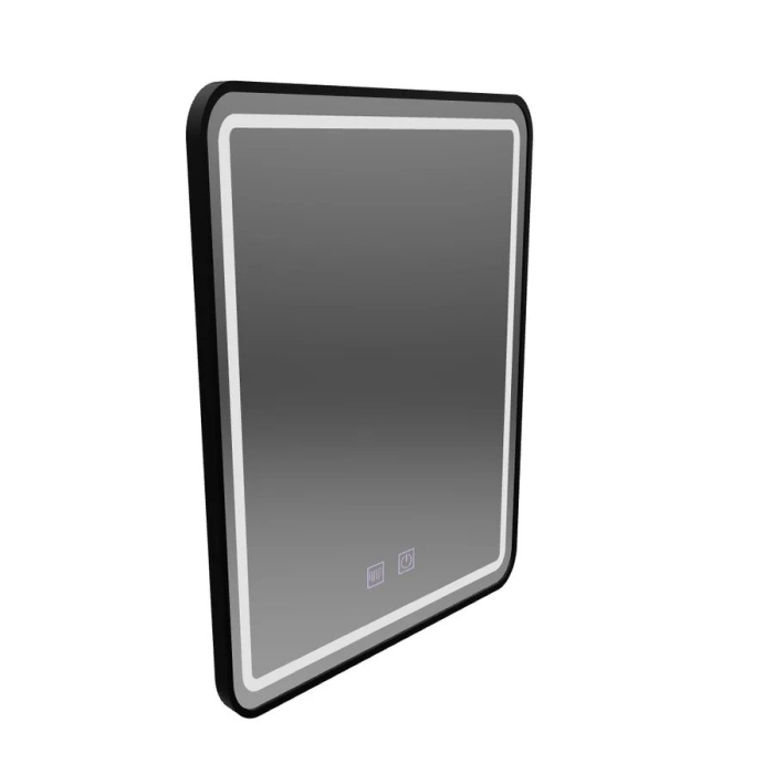 Oglinda LED Rectangulara, 45x60cm, EDGE Touch, Sistem Dezaburire, Rama Neagra [3]