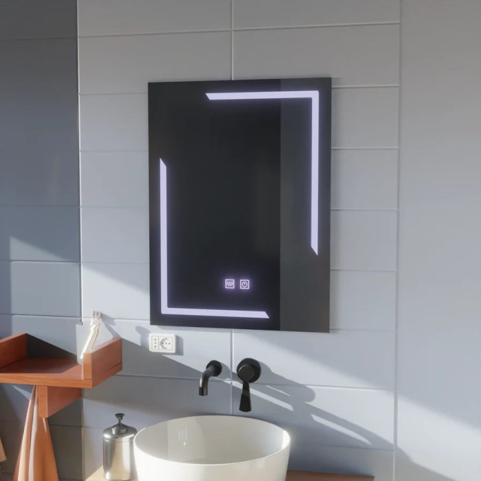 Oglinda LED Rectangulara, 50x70cm, ECLISSA Touch, Sistem Dezaburire, Dimabila [3]