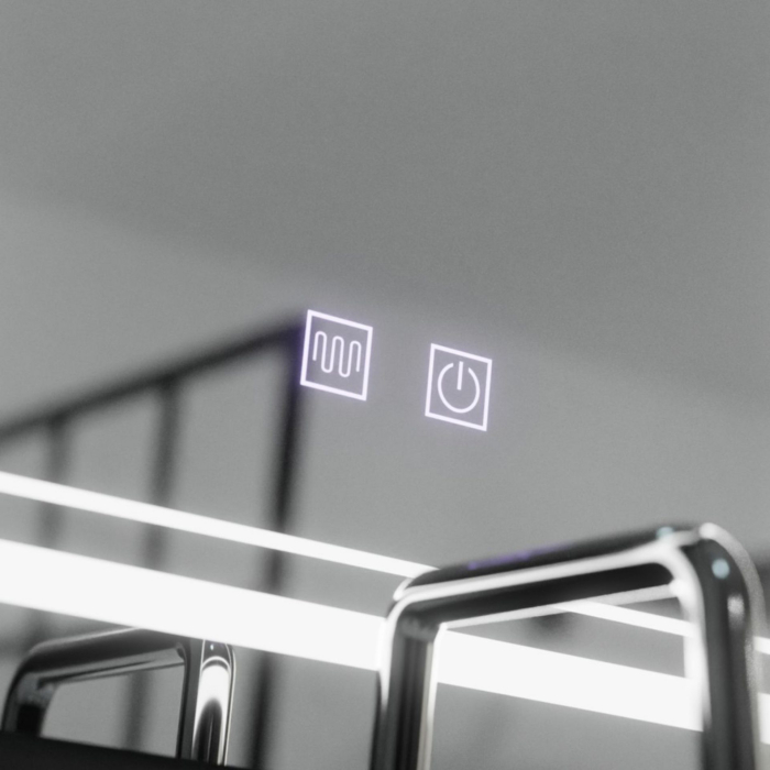 Oglinda LED Rectangulara, 50x70cm, KOVEN Touch, Sistem Dezaburire,Dimabila [2]