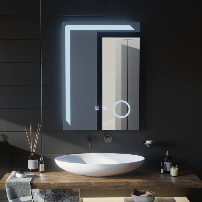 Oglinda LED Rectangulara, 50x70cm, Linea Touch, Sistem Dezaburire, Dimabila [5]