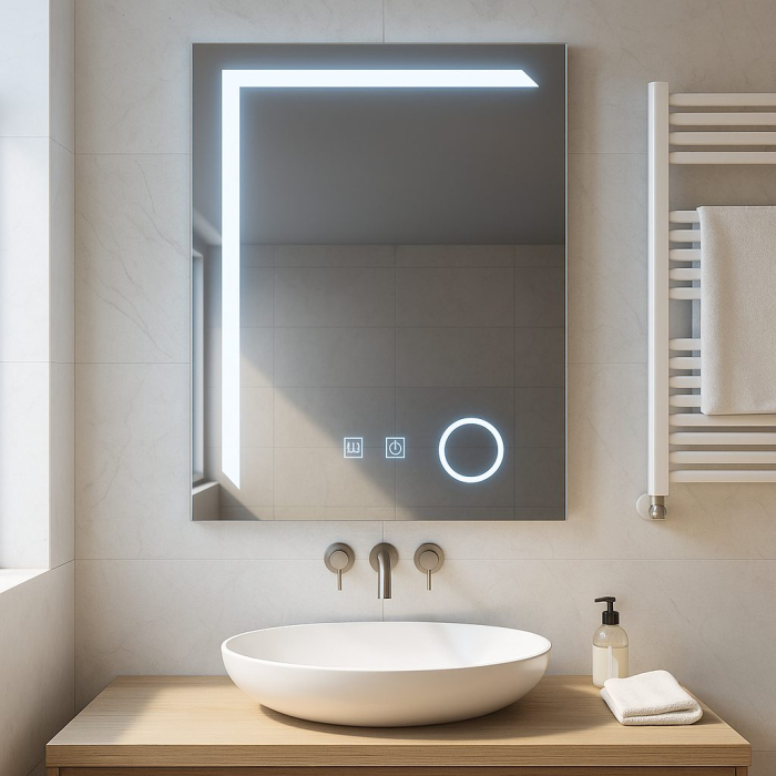 Oglinda LED Rectangulara, 50x70cm, Linea Touch, Sistem Dezaburire, Dimabila [6]