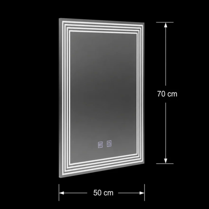 Oglinda LED Rectangulara, Dezaburire, 50x70cm, ADIS Basic Touch [3]