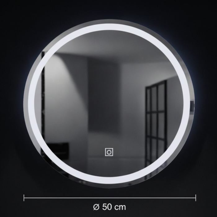 Oglinda LED Rotunda, 50cm, Basic Touch [10]