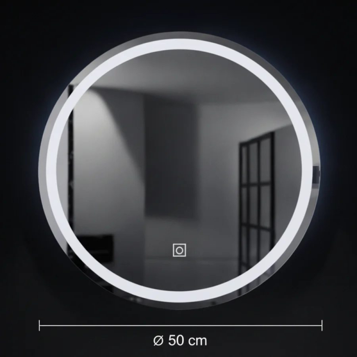 Oglinda LED Rotunda, 50cm, Basic Touch [4]