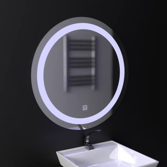 Oglinda LED Touch Gallio , Diametru 60cm, Lumina Rece 6000K, Sticla [8]