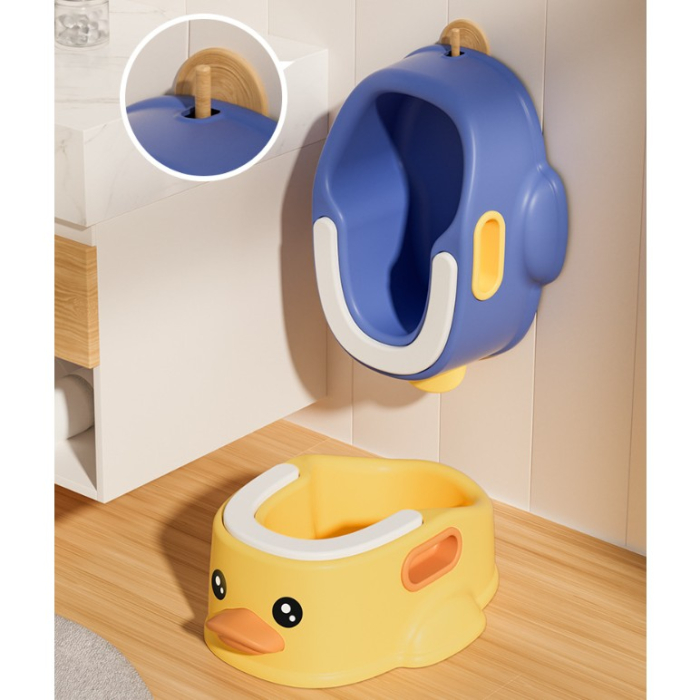 Olita pentru Copii , +1an, Portabila, Design Ratusca, Model Prietenos, Non-Toxic, Compartiment Detasabil, cu Maner, Usor de Curatat, Galben [7]