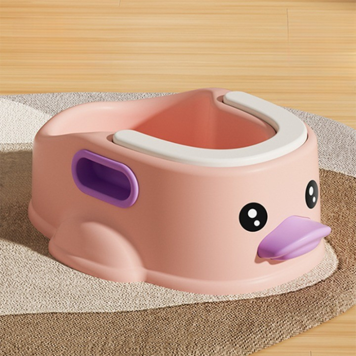 Olita pentru Copii , +1an, Portabila, Design Ratusca, Model Prietenos, Non-Toxic, Compartiment Detasabil, cu Maner, Usor de Curatat, Roz [3]