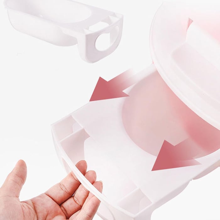 Olita pentru Copii , +1an, Portabila, Design Vacuta cu Capac, Model Prietenos, Non-Toxic, cu Manere, Compartiment Detasabil, Perie Inclusa, Usor de Curatat, Roz [3]