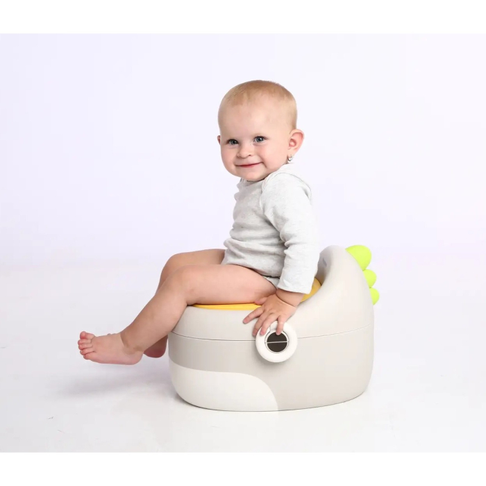 Olita pentru Copii , 3 in 1, Detasabila, Inaltator, Reductor WC, cu Capac, 100 de Saci de Unica Folosinta, Gri [4]