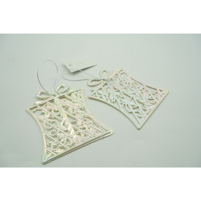 Ornament brad de Craciun, Perlat, in forma de Cadou, 9 cm x 11 cm, Plastic, Flippy [5]