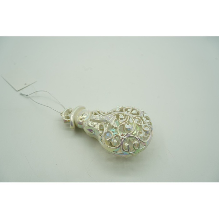 Ornament brad de Craciun, Perlat, in forma de Om de zapada, 8 cm x 13 cm, Plastic, Flippy [9]