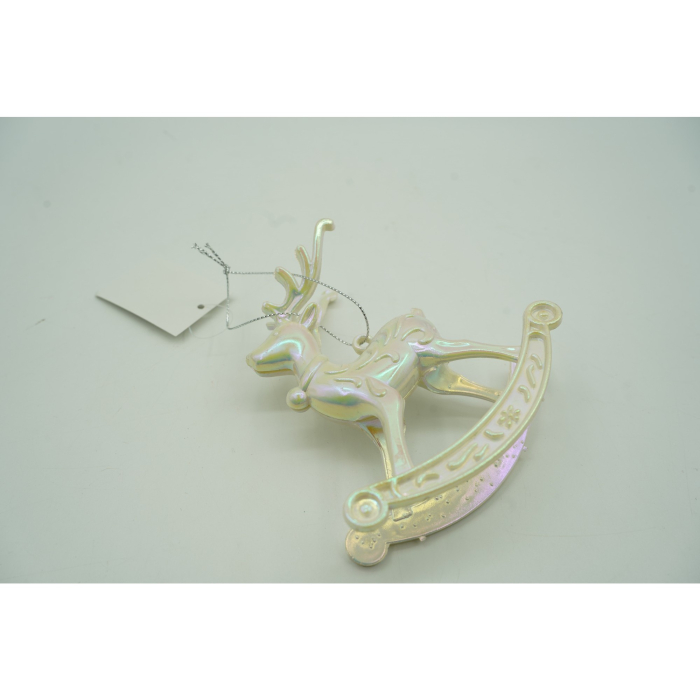 Ornament brad de Craciun, Perlat, in forma de Ren, 11 cm x 11 cm, Plastic, Flippy [5]