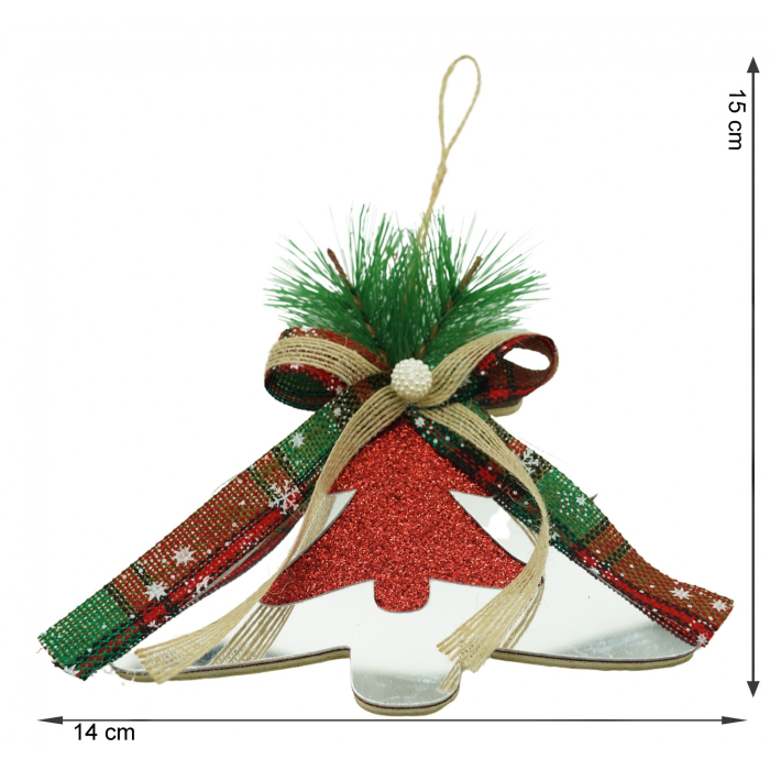 Ornament brad, Flippy, Brad, Argintiu, Lucios, 14*15CM, Acril, Interior/ Exterior [6]
