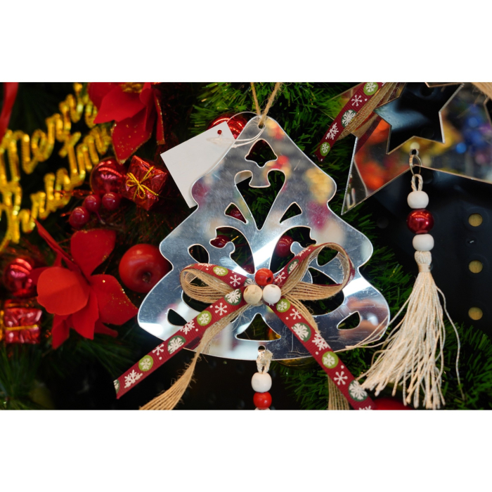 Ornament brad, Flippy, Brad, Argintiu, Lucios, 14*26CM, Acril, Interior/ Exterior [3]