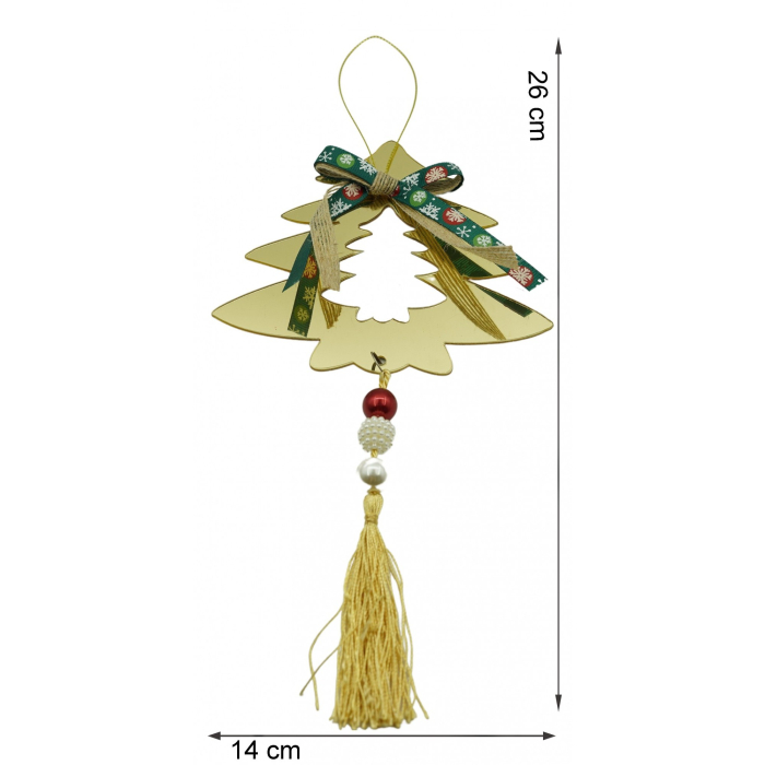 Ornament brad, Flippy, Brad, Auriu, Lucios, 14*26CM, Acril, Interior/ Exterior [6]