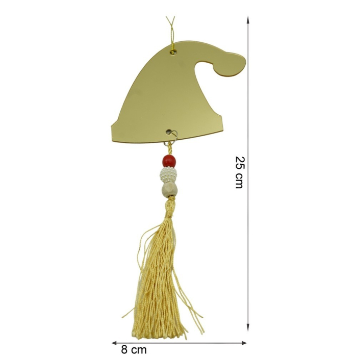 Ornament brad, Flippy, Caciulita, Auriu, Lucios, 8*25CM, Acril, Interior/ Exterior [10]