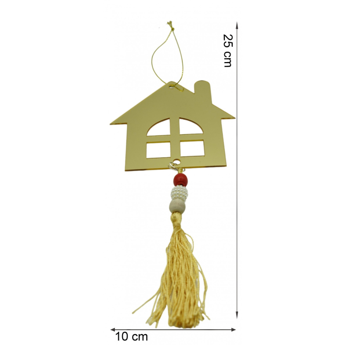 Ornament brad, Flippy, Casa, Auriu, Lucios, 10*25CM, Acril, Interior/ Exterior [6]