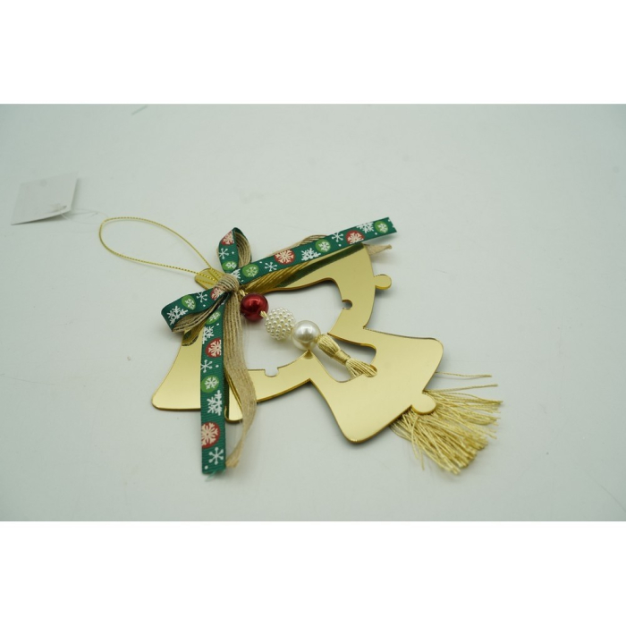 Ornament brad, Flippy, Clopotei, Auriu, Lucios, 14*26CM, Acril, Interior/ Exterior [10]