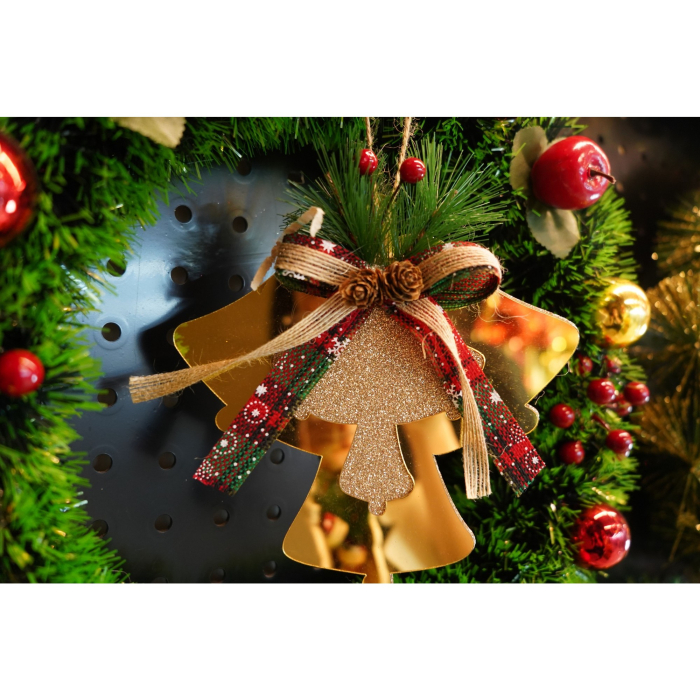 Ornament brad, Flippy, Clopotei, Auriu, Lucios, 16*17CM, Acril, Interior/ Exterior [3]